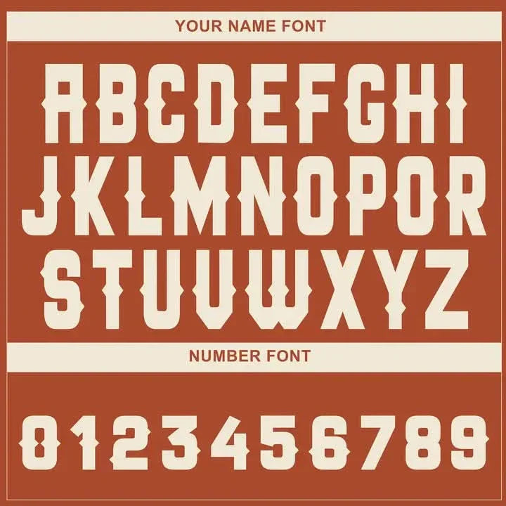 CUSTOM ORANGE 3D AUSTIN CITY TEXAS PATTERN BASEBALL JERSEY - PRINTED